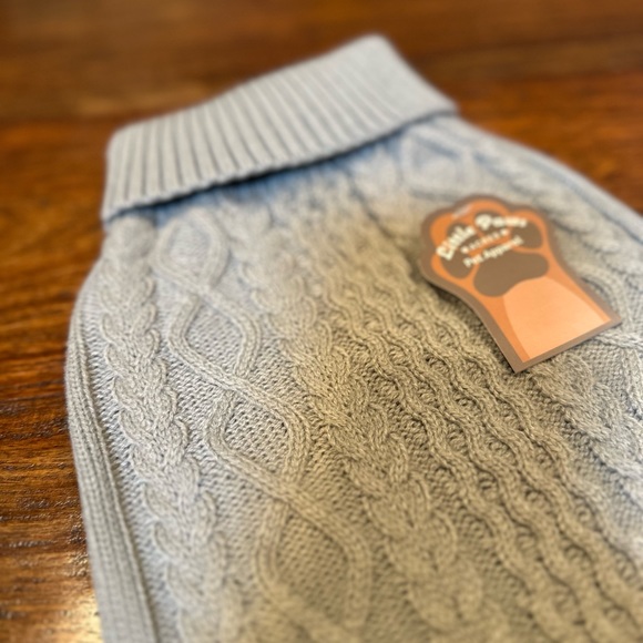 NWT! Dog Pet Winter Warm Sweater Knitwear Outwear Apparel Size M Gray - Picture 2 of 10